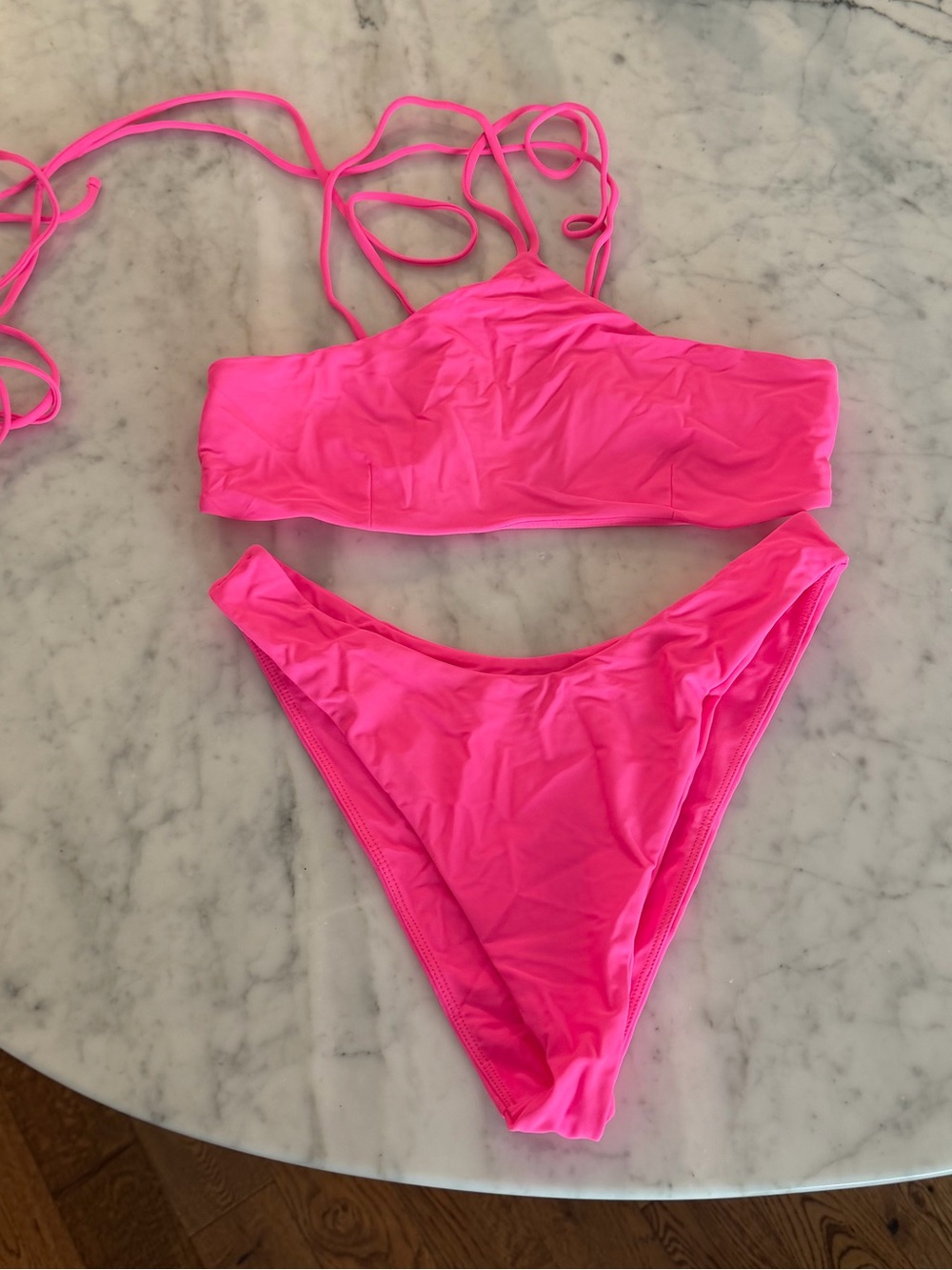 Lovers + friends pink bikini top